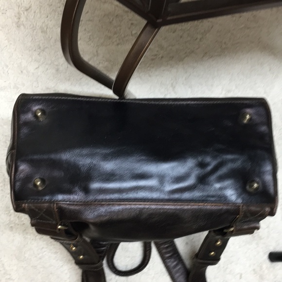 DKNY Leather Backpack  M Bronze Black vintage main image 5